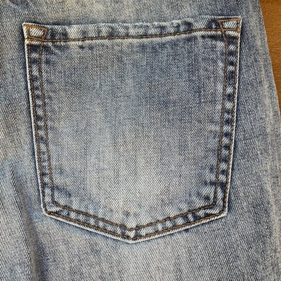 GAP Sexy Boyfriend Fit Embroidered Flowers Blue Jeans Size 6/28 - Picture 12 of 12